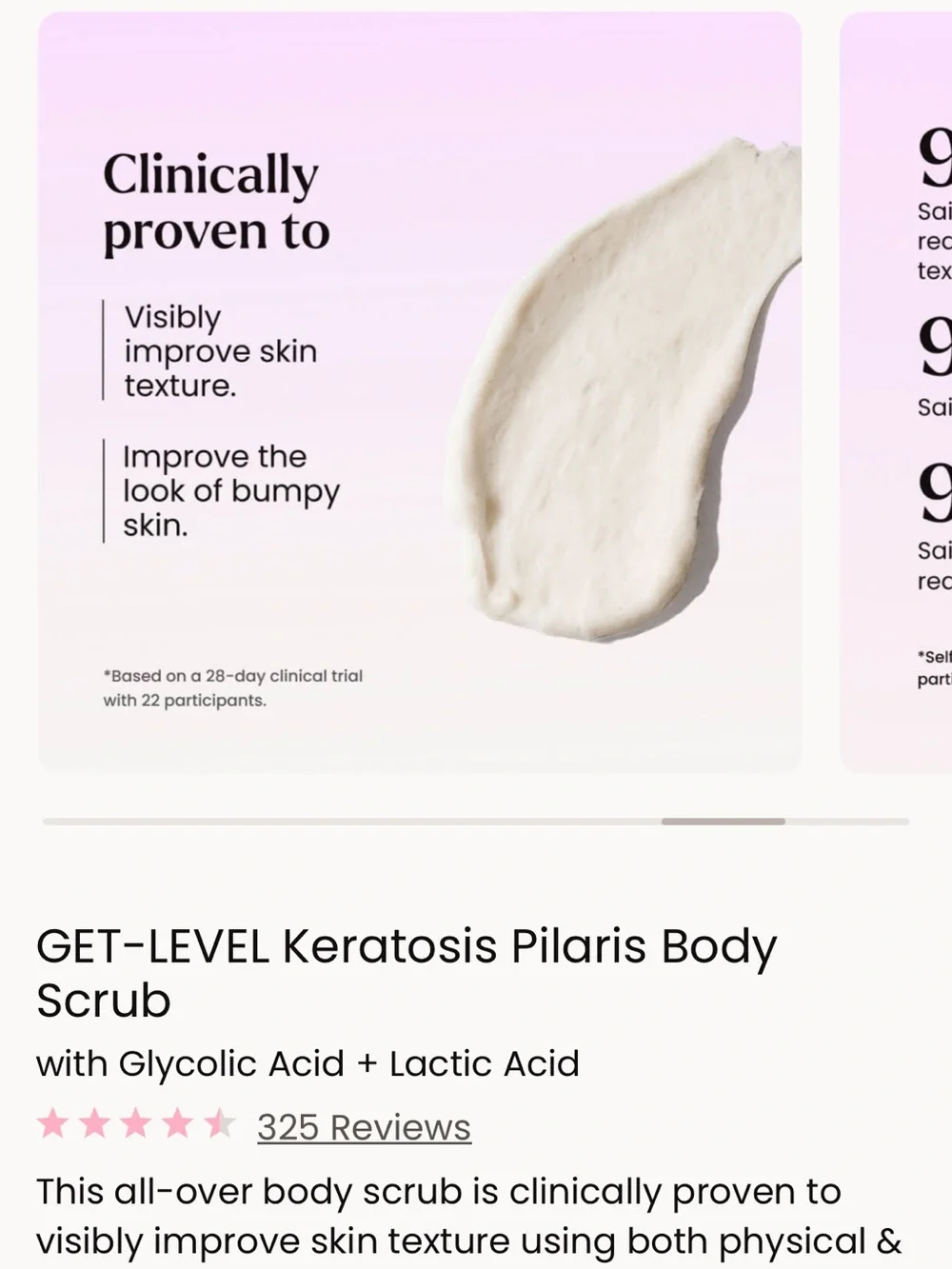 GET-LEVEL Keratosis Pilaris Body Scrub - Pink/Orange